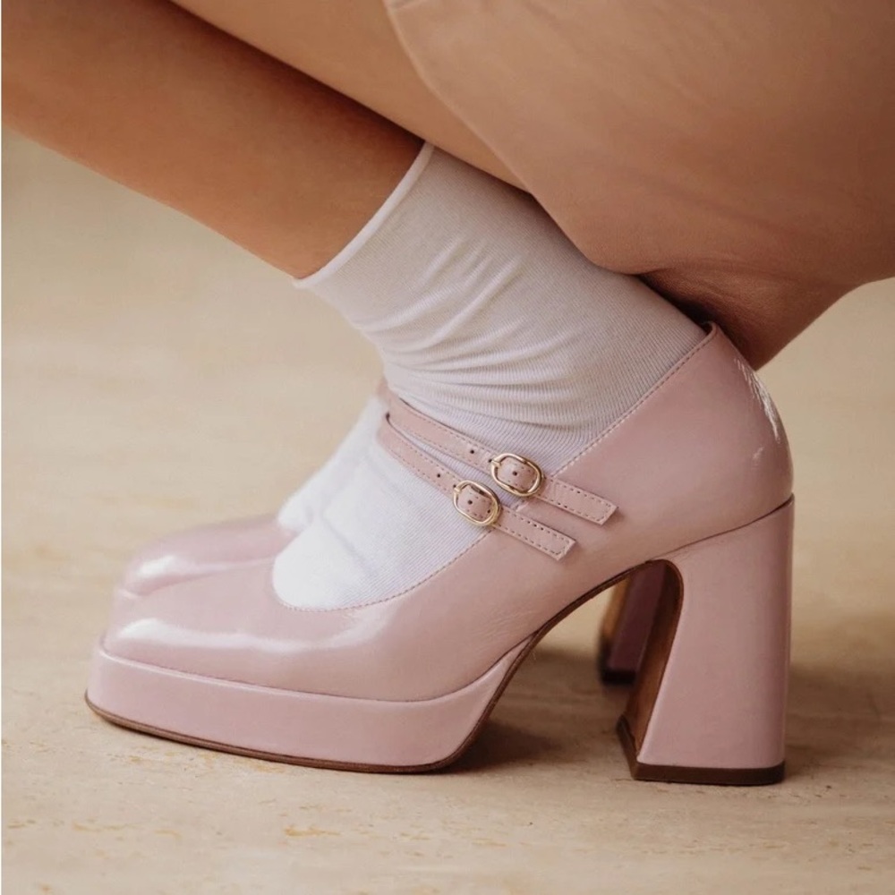 Louise Mary Jane Heels in Marshmallow
